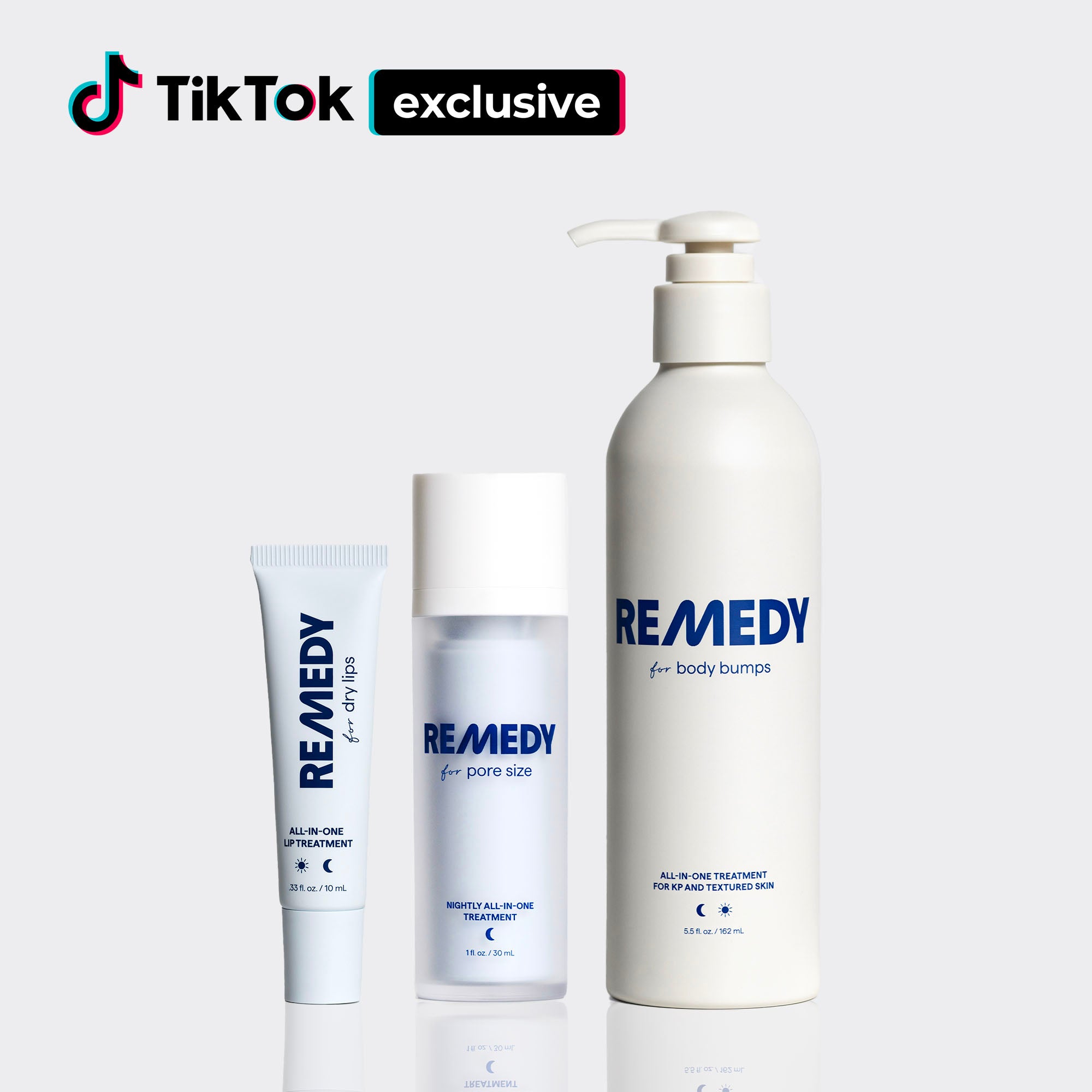 REMEDY for Pore Size + Body Bumps + Dry Lips (Bundled) Remedy