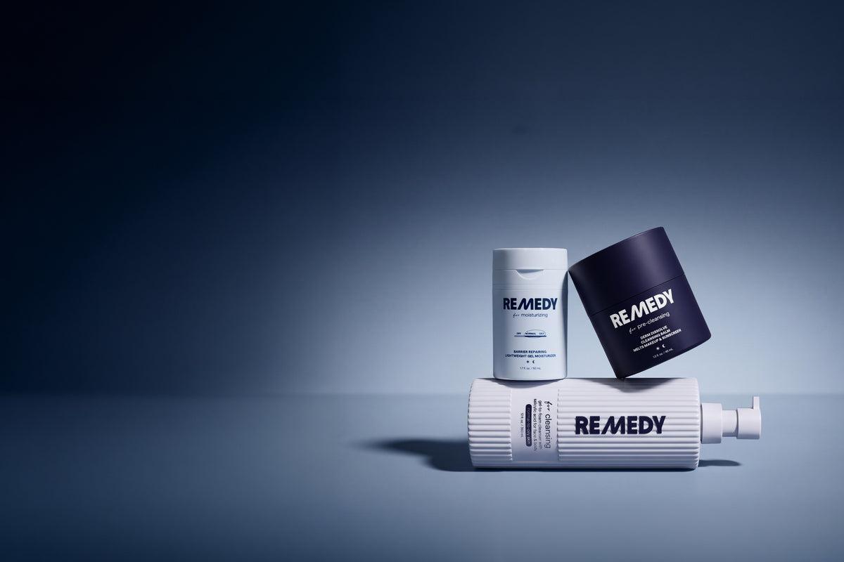 Remedy moisturizer, cleansing balm and gel-to-foam cleanser