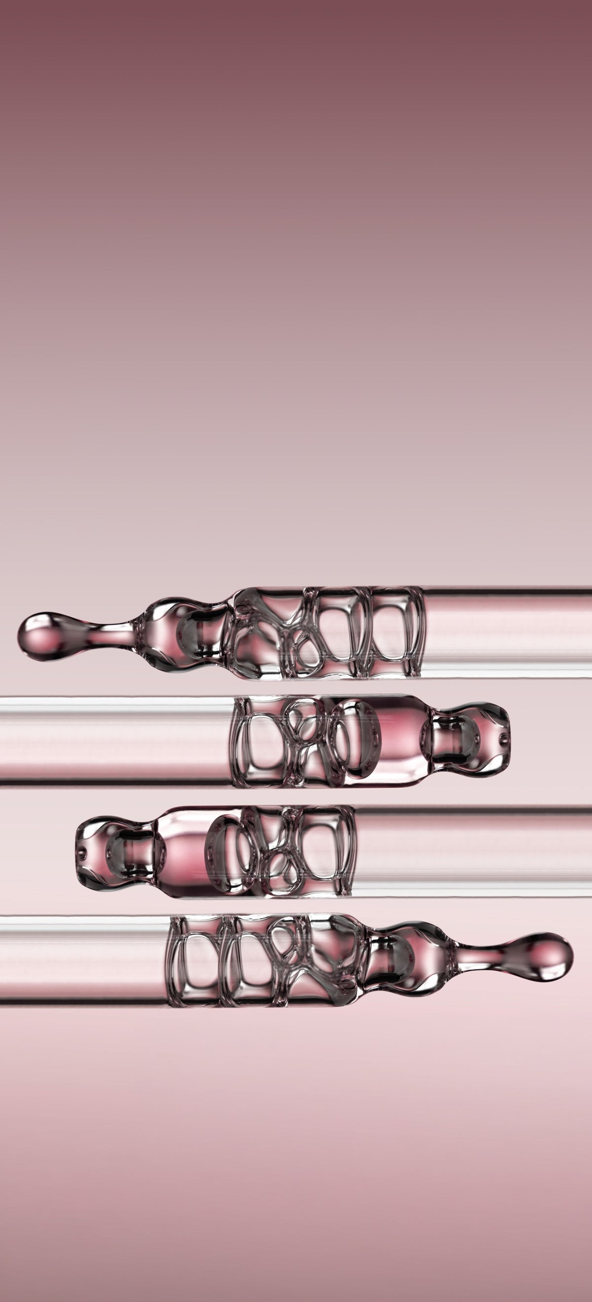 Glass pipettes releasing the serum